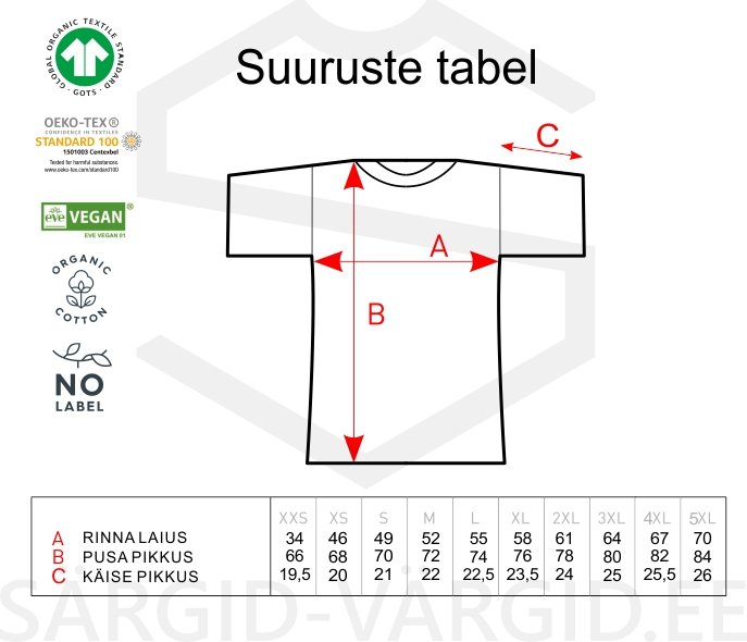 Unisex t-särk "ORGANIC NS" - Pilt 4